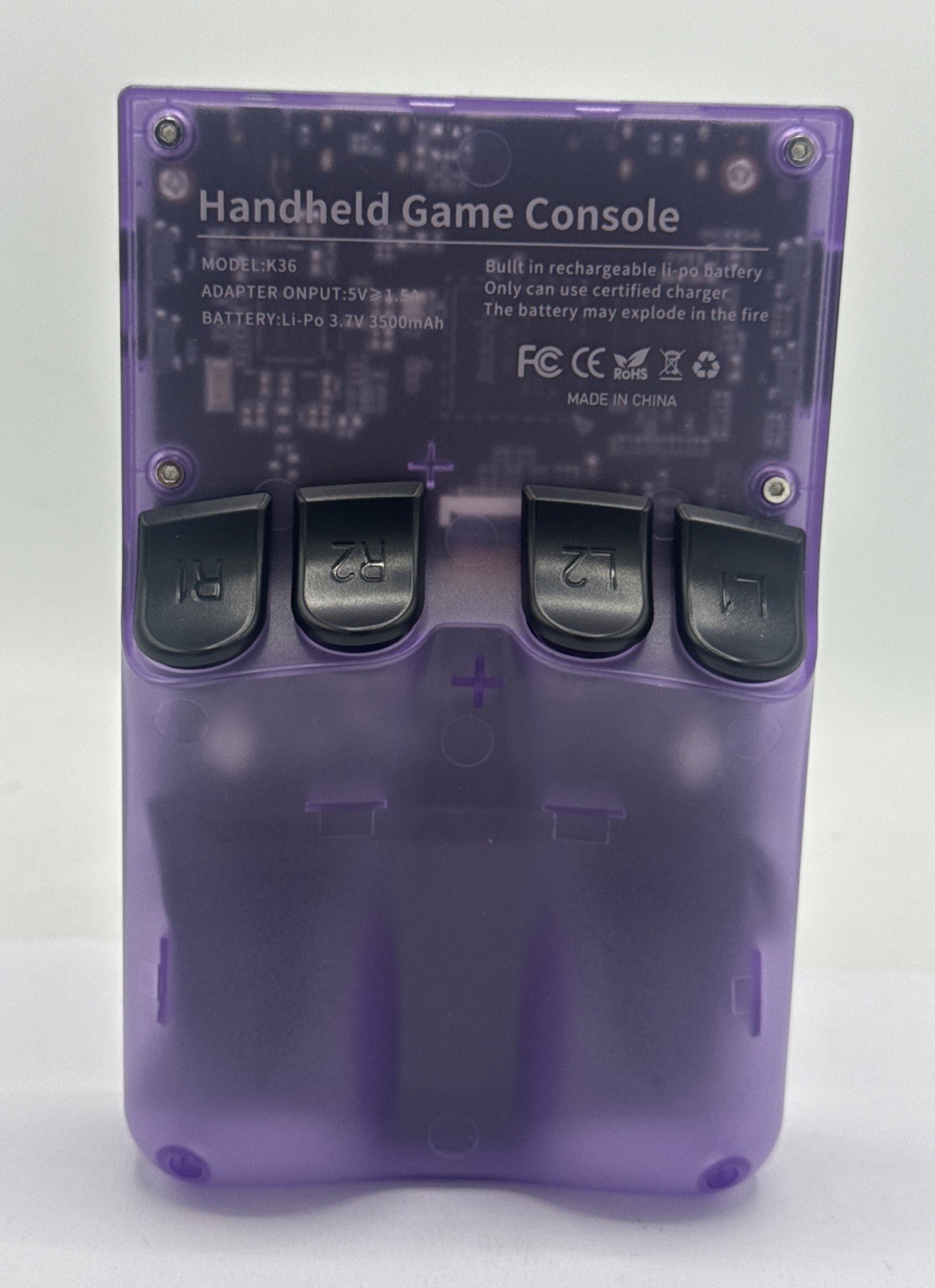K36 Retro Handheld Video Game Console 16000+ Retro Games! 3.5 in Purple !!