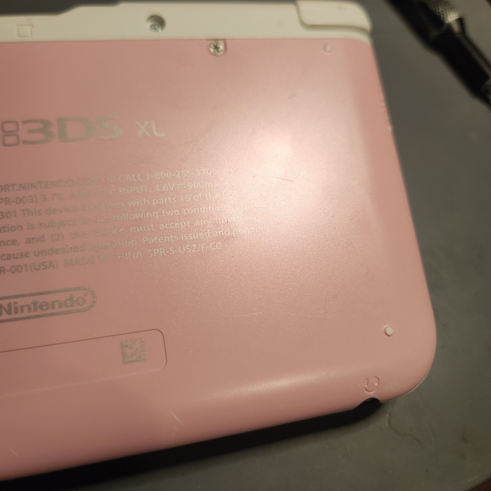 Nintendo 3DS XL White & Pink Handheld System w/Charger FREE Ship!