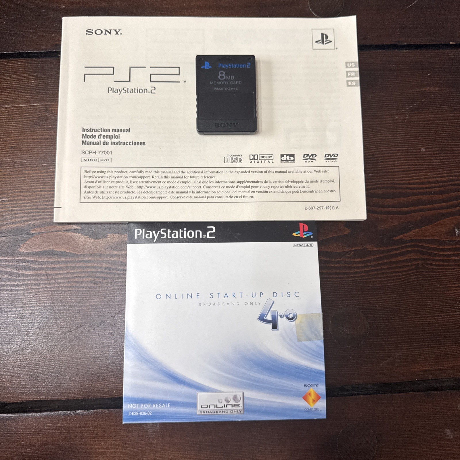 PlayStation 2 Bundle Instruction Manual, Online Start-up Disk 4.0 and 8MB Memory