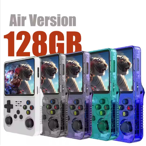Air Version 128GB,R36S Handheld 20000+ Video Games Console 3.5 Inch IPS Screen