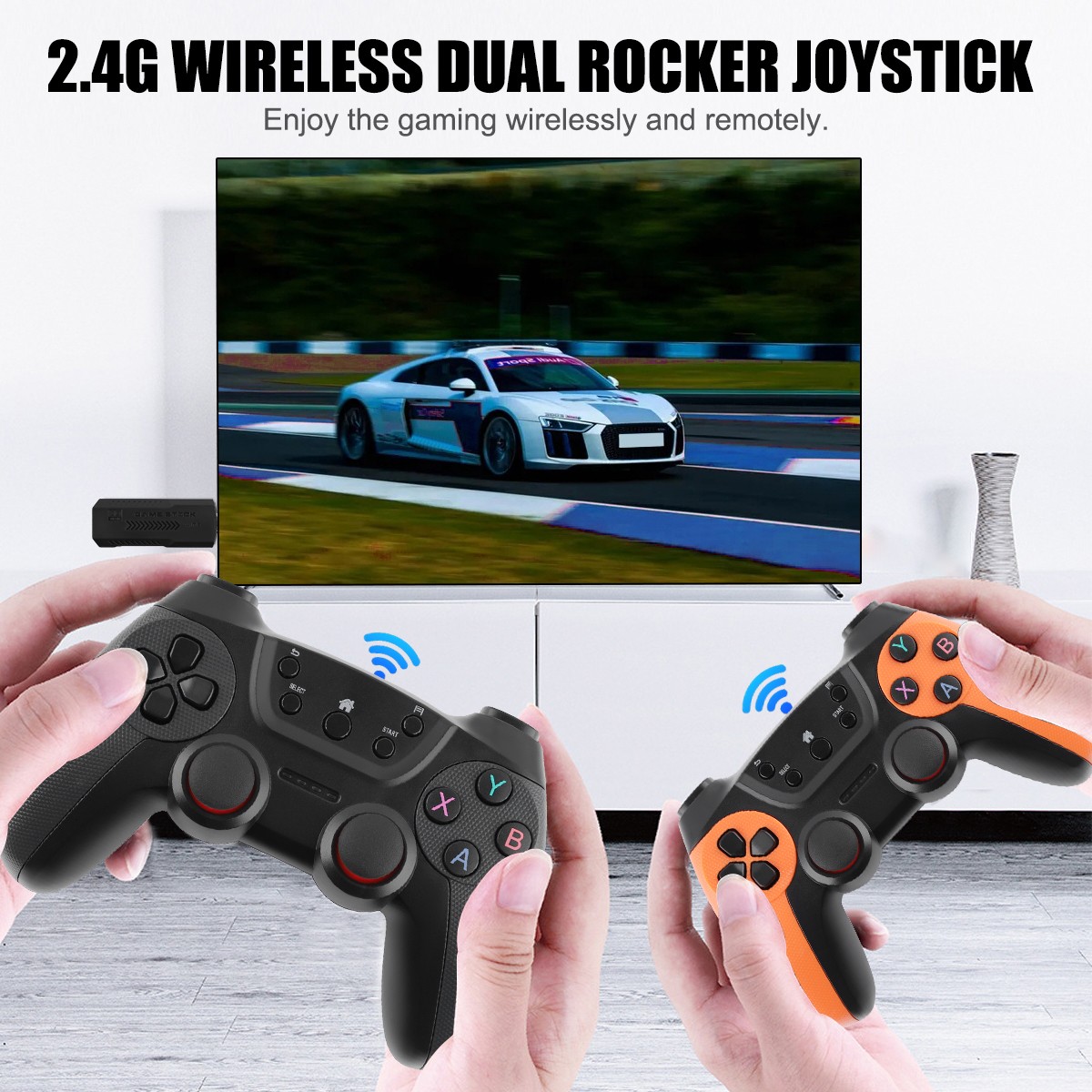 Video Game Console Retro 58000+Games TV Stick 256G 4K HDMI 2 Wireless Controller