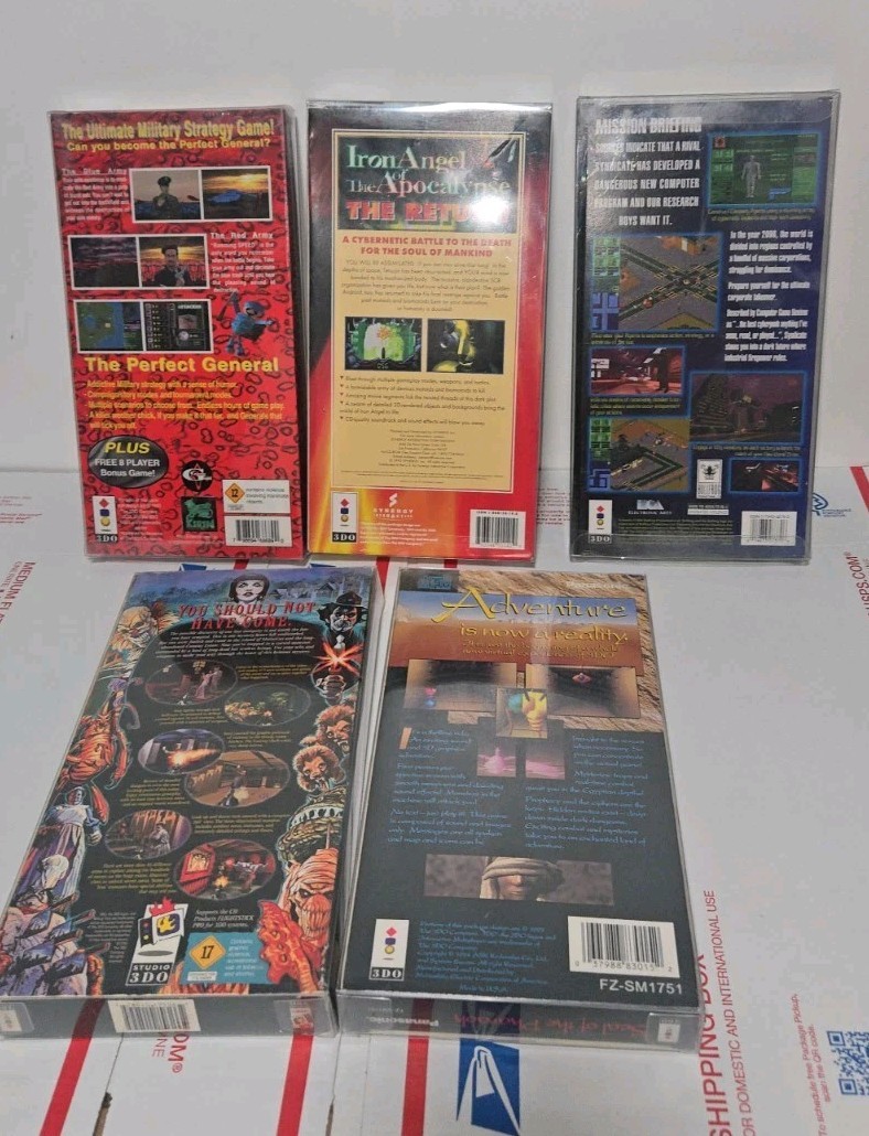 5 3DO Games Including NEW SEALED The Perfect General, Iron Angel New Cd Sealed