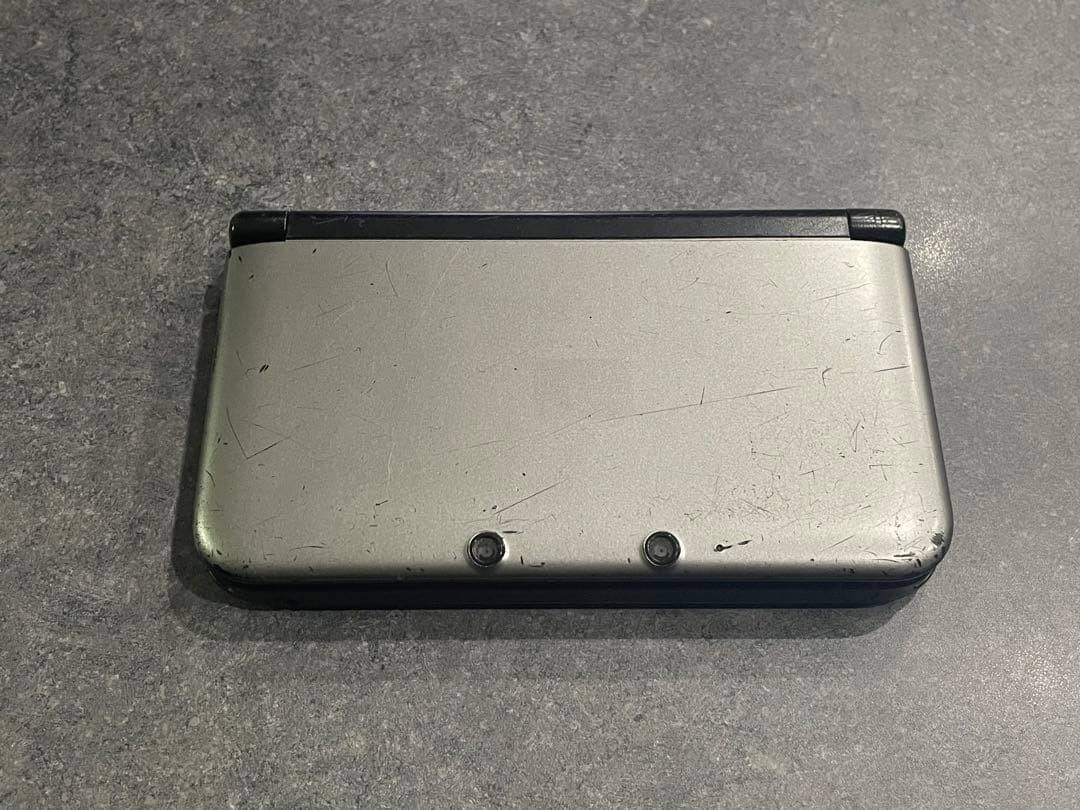 Nintendo 3DS LL XL Silver Black Console SD Card Stylus Tested Working Japan