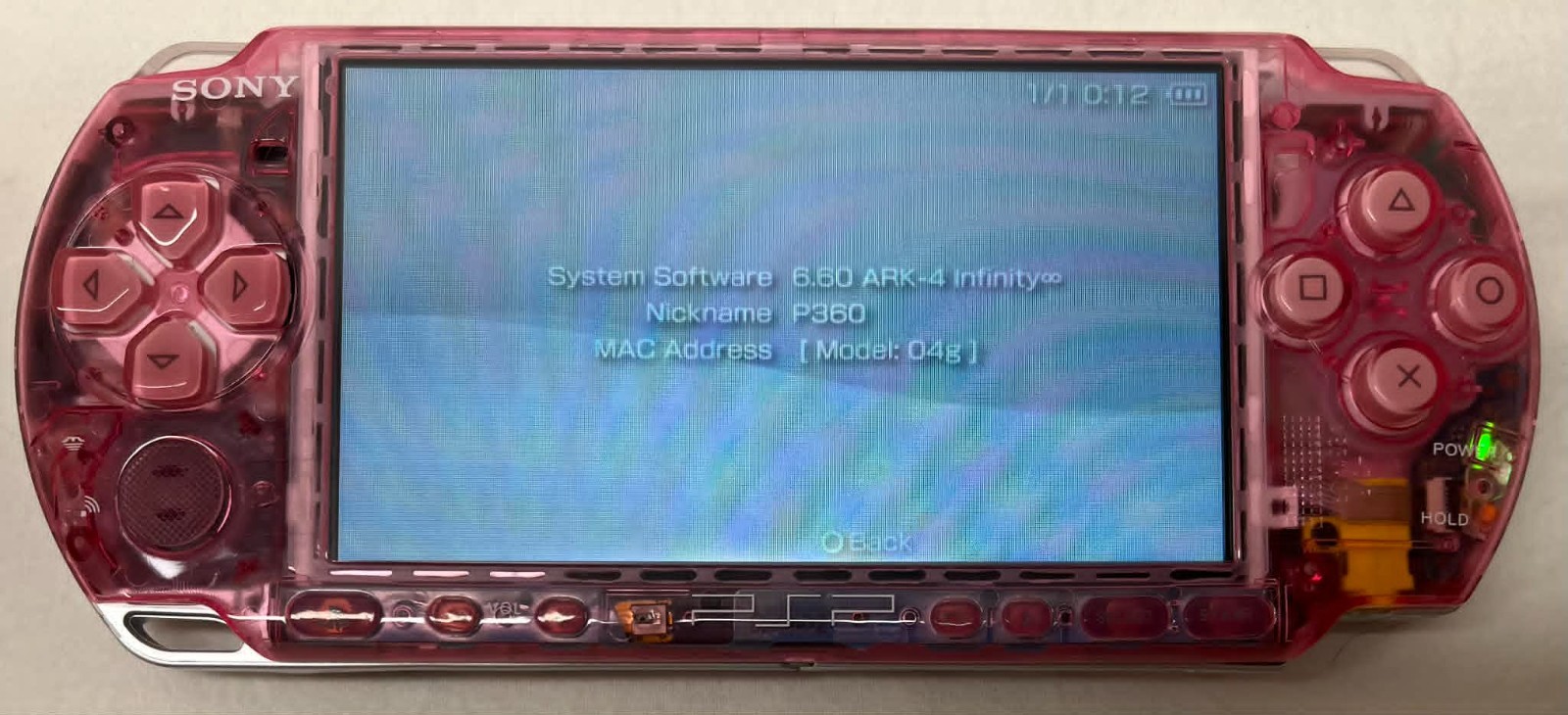 PSP3000 Clear Pink / IPS Screen / Battery / Sony Charger / Region Free / 32GB