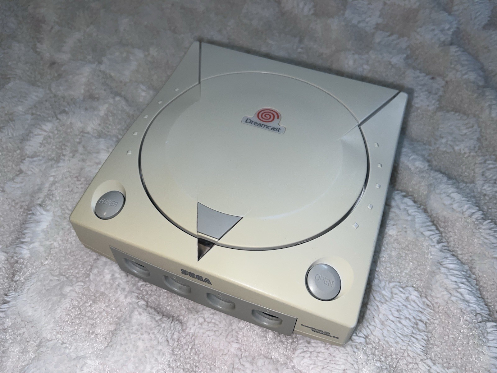 SEGA Dreamcast White Console TESTED WORKING w/ OEM Controller Cables Game AM Box