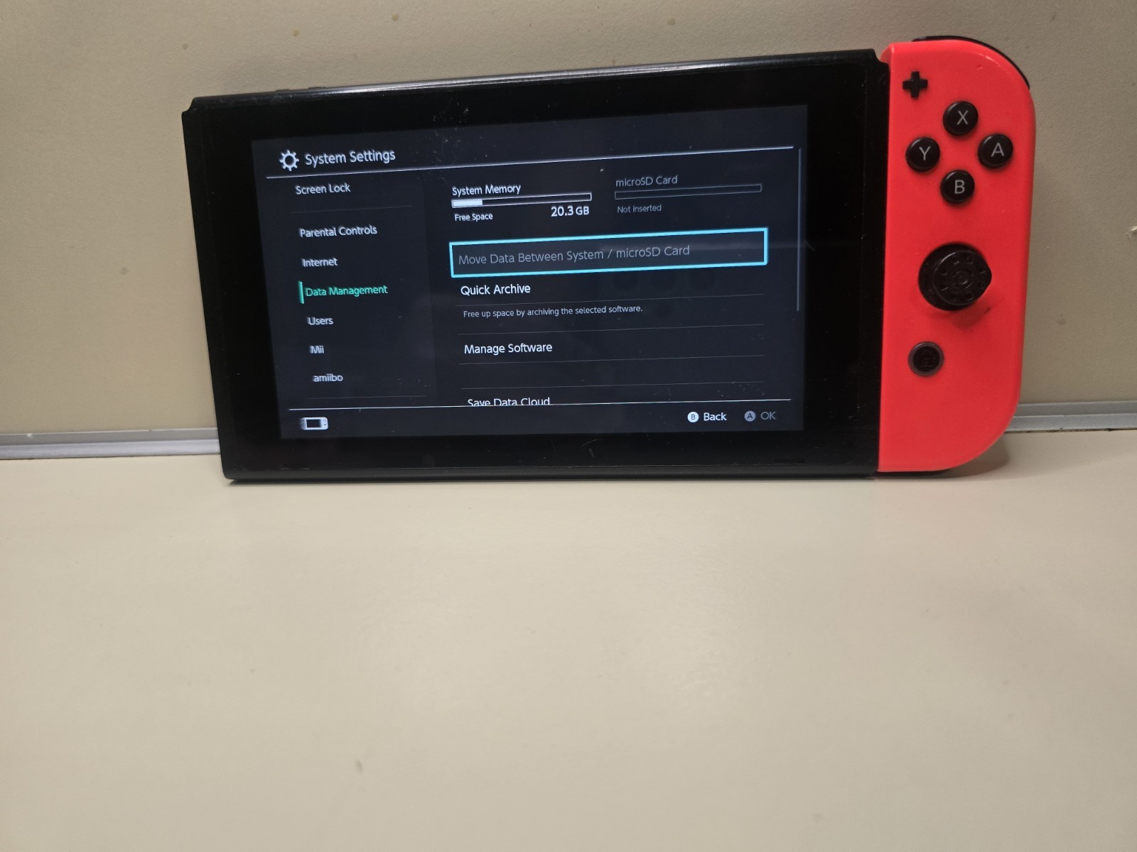 Nintendo Switch Console Red Joy-Cons Dock Grip HAC-001 Used Storage Find