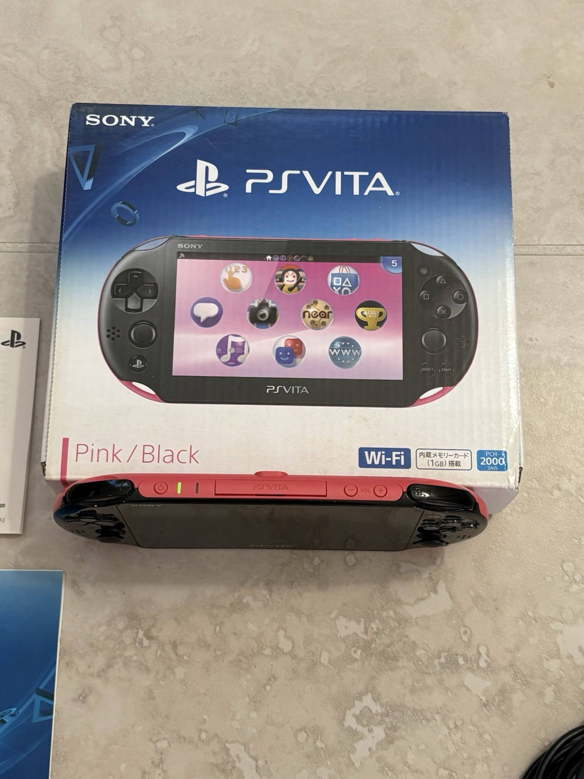 Sony PS Vita PCH-2000 Complete In Box – Pink and Black 8GB Very Good Condition