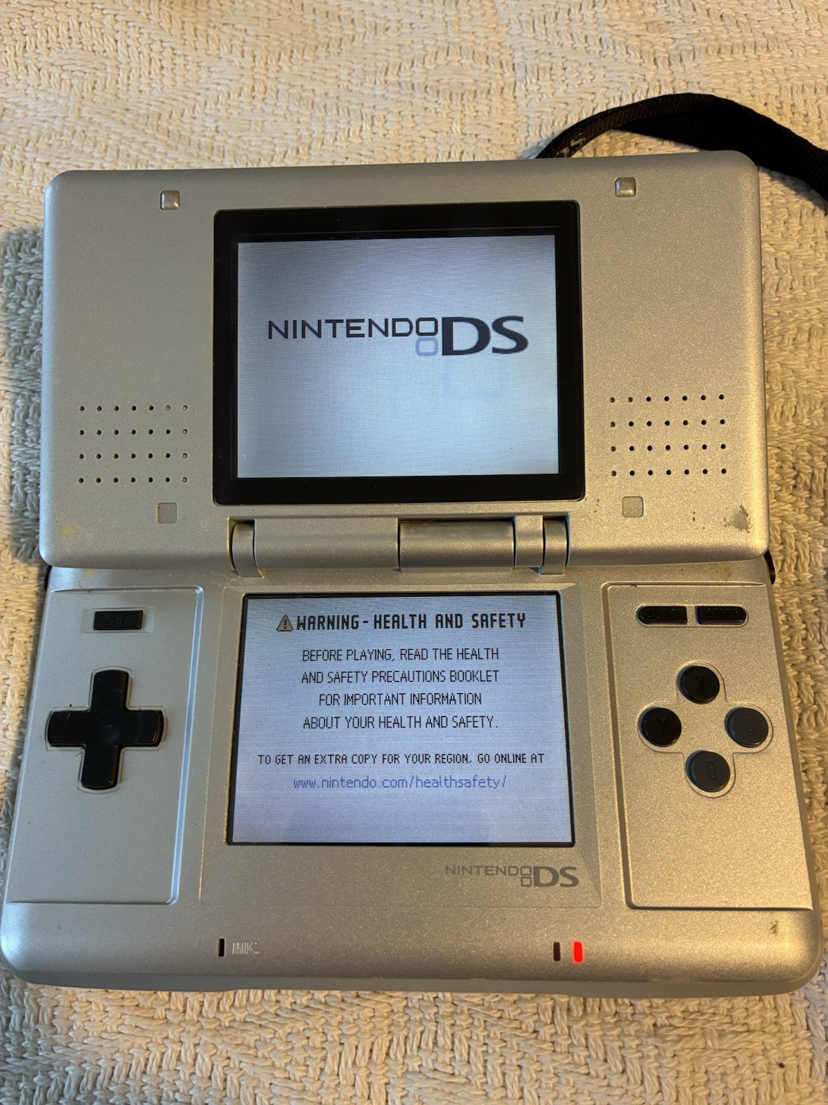 Nintendo Ds Silver NTR-001 Bundle Console Charger Stylus Games Tested 2004