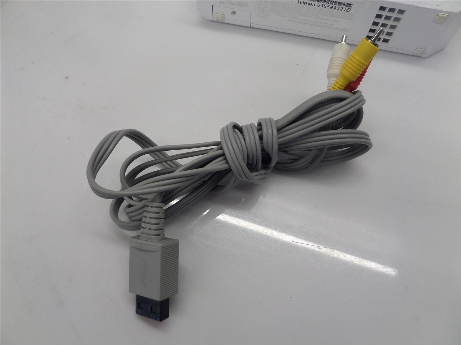 Nintendo Wii Console RVL-001 w/ Video Cable & Power Supply – No Remote