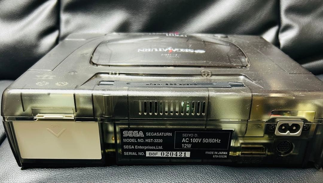Sega Saturn SS Clear Skeleton Black Limited console Tested Working s2295M