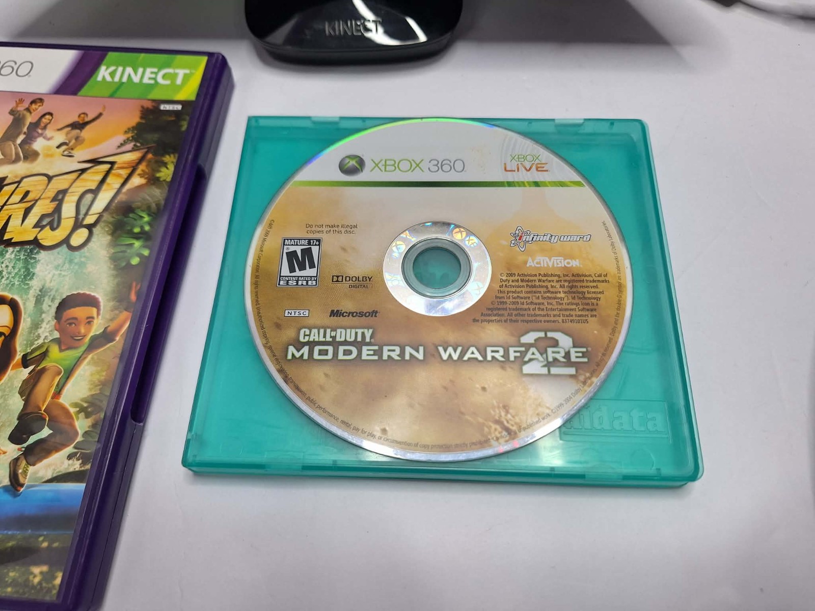 Xbox 360 S – Matte Black Model 1439 W/ 250g HD Controller Power And Games