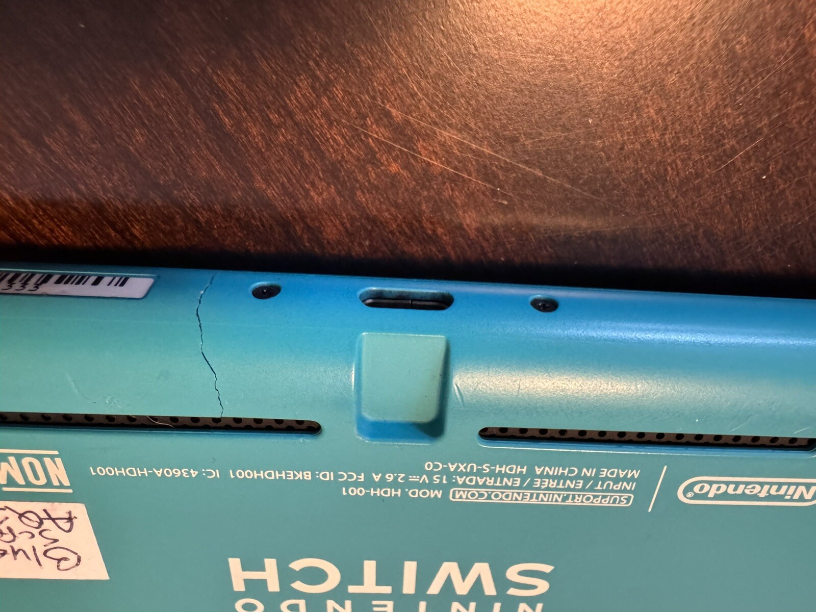 Nintendo Switch Lite Turquoise Console (HDH001) Parts As Is Blue Screen