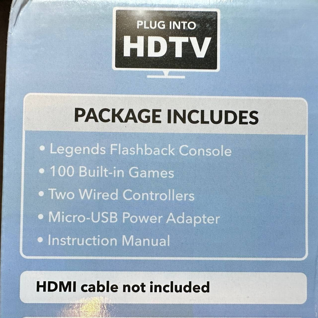 AtGames Legends Flashback HDMI Console with 100 Built-in Games 2 Controllers New