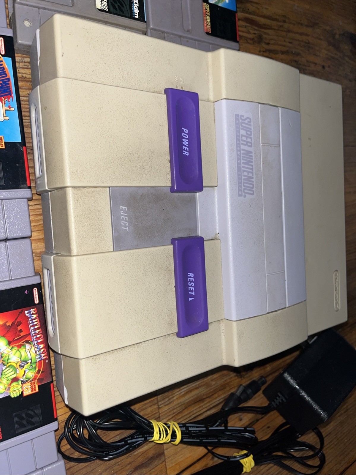 Super Nintendo SNES Console Video Game Bundle Lot of 10 Games – Tested Working
