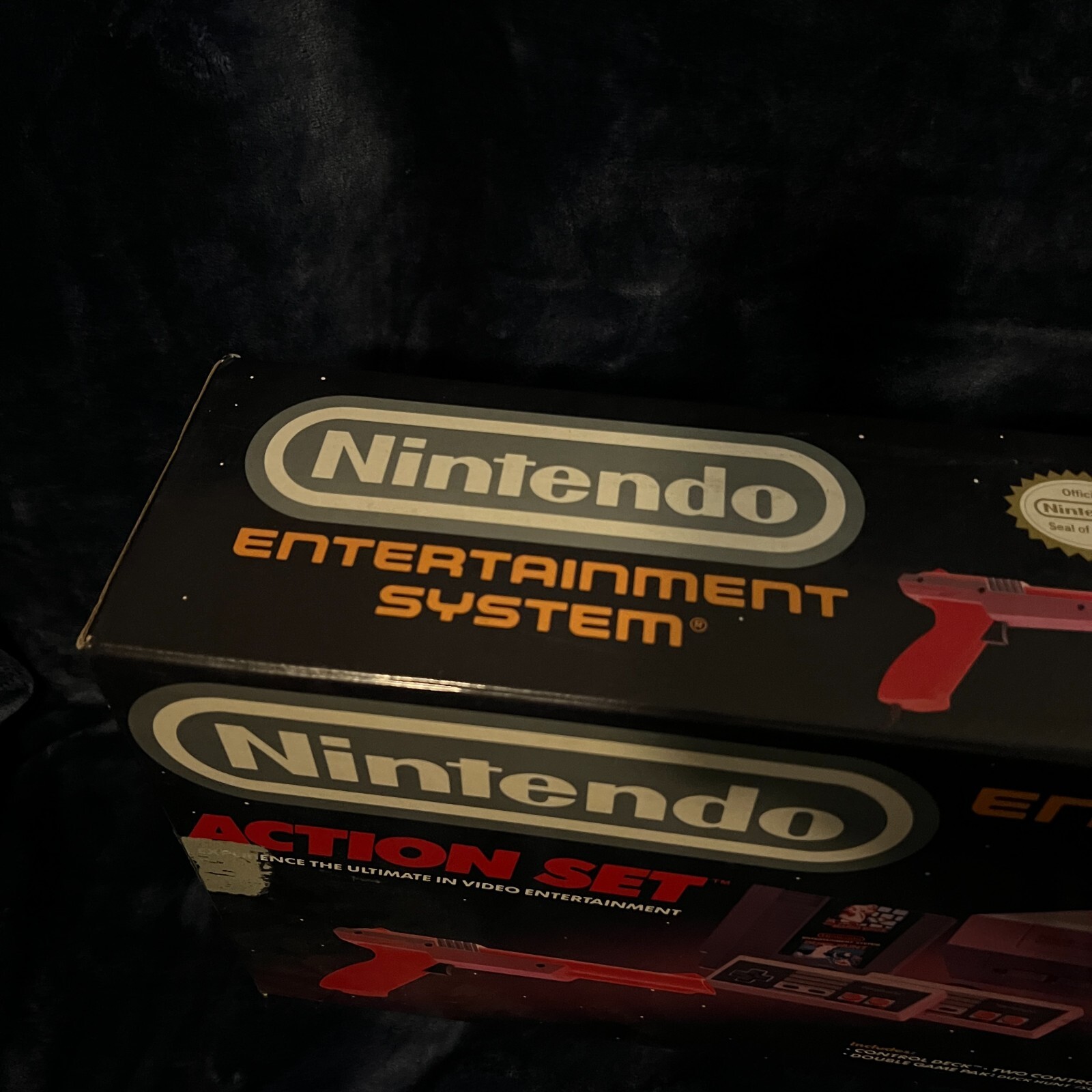 Box Only Vintage Nintendo NES Action Set Home Console – White/Gray Box Only 1987