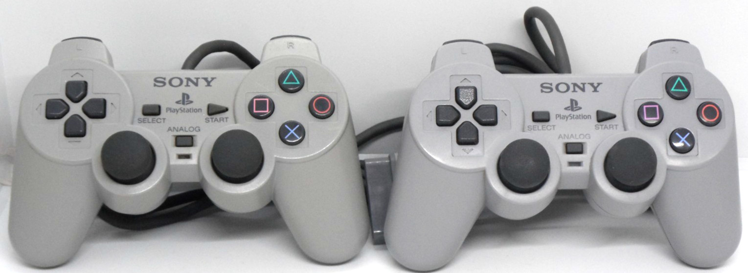 Sony PlayStation Gray Console (SCPH-5501) 2 Controllers, 2 Memory Cards ps1 LOOK