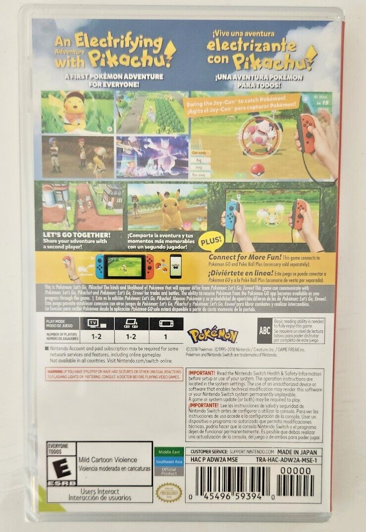 Pokemon: Let’s Go Pikachu – Nintendo Switch Brand New