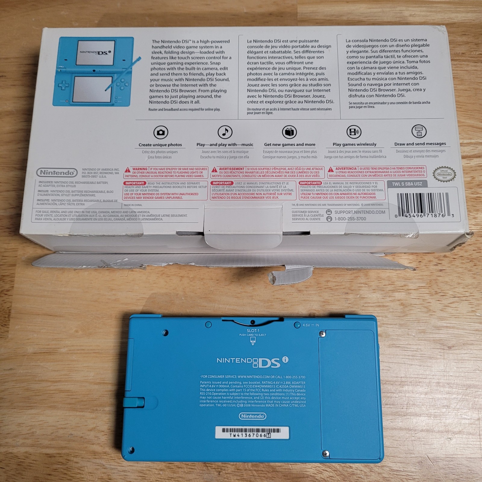 Nintendo DSi Light Blue Console CIB Complete in Box Matching Serial – Tested