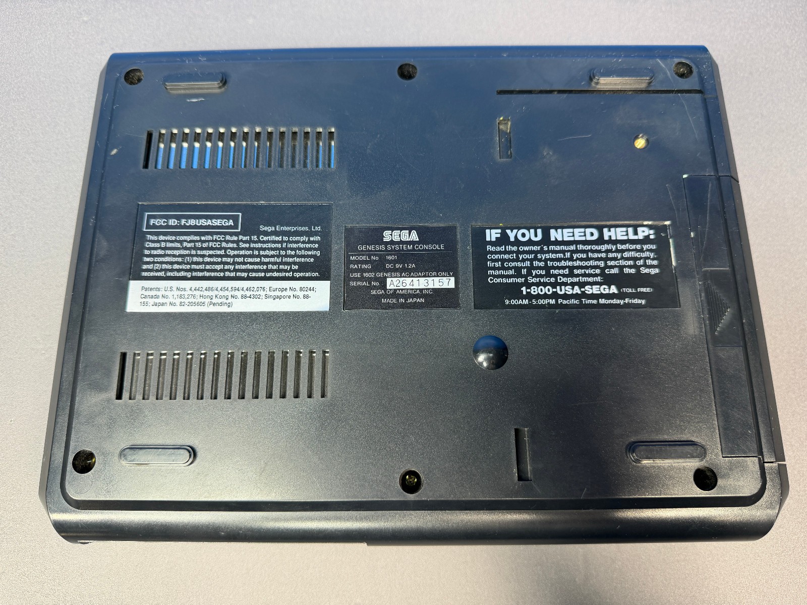 SEGA GENESIS MODEL 1 CORE SYSTEM CONSOLE MK-1611 COMPLETE IN BOX CIB TESTED