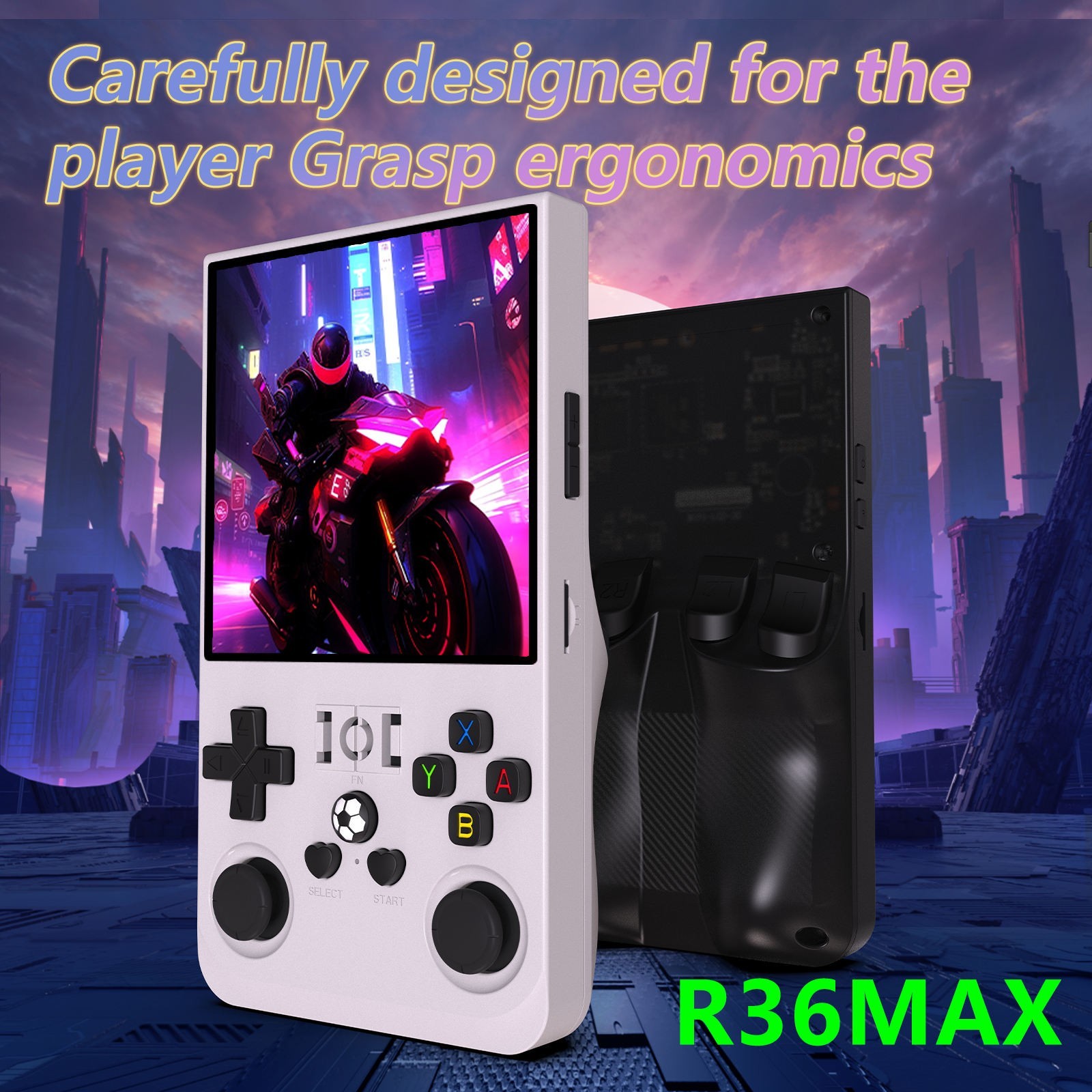 128GB,R36MAX Handheld Game Console 4.0 Inch IPS Screen,22000+ Games, Video Games