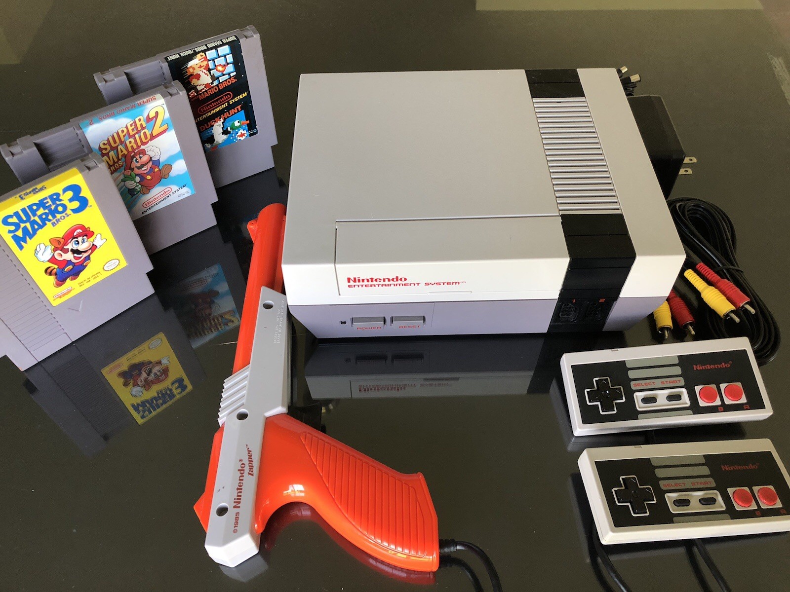 NINTENDO NES Console System Bundle Games Super Mario 1 2 3 SHIPS SAME DAY