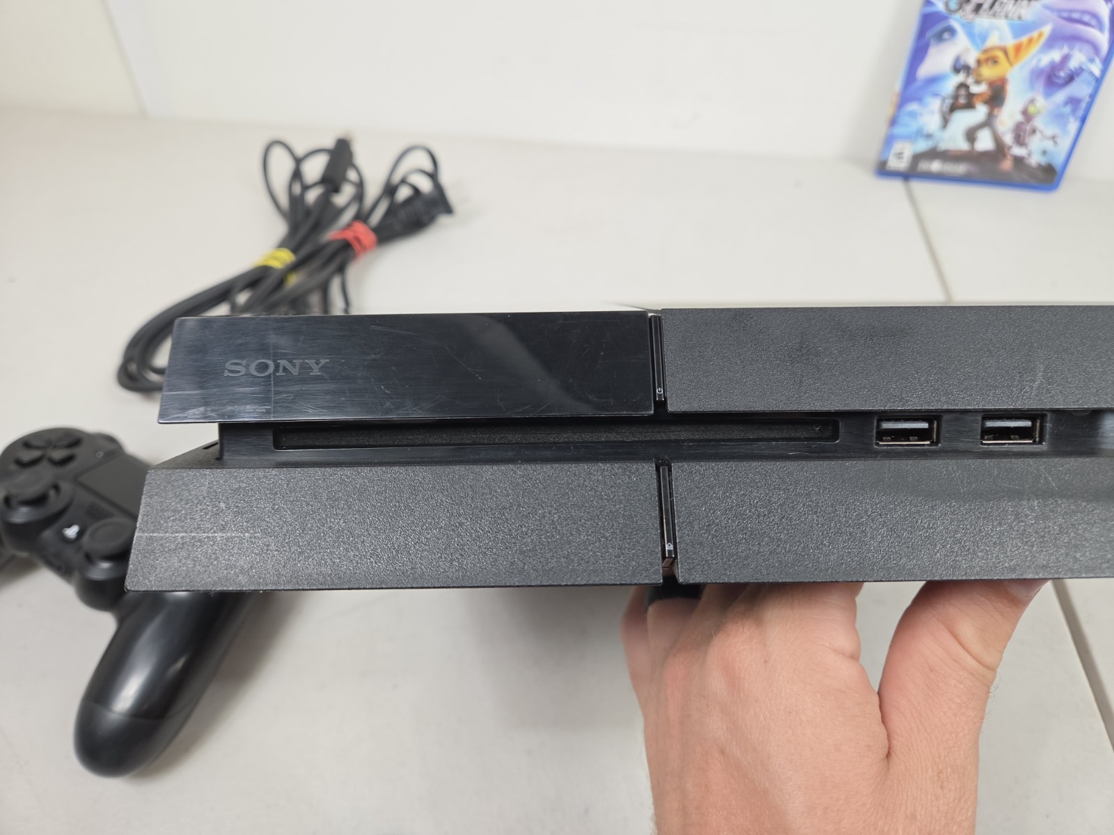 Sony Playstation 4 500GB Black Console PS4 W/ Controller & Cords Tested Working!