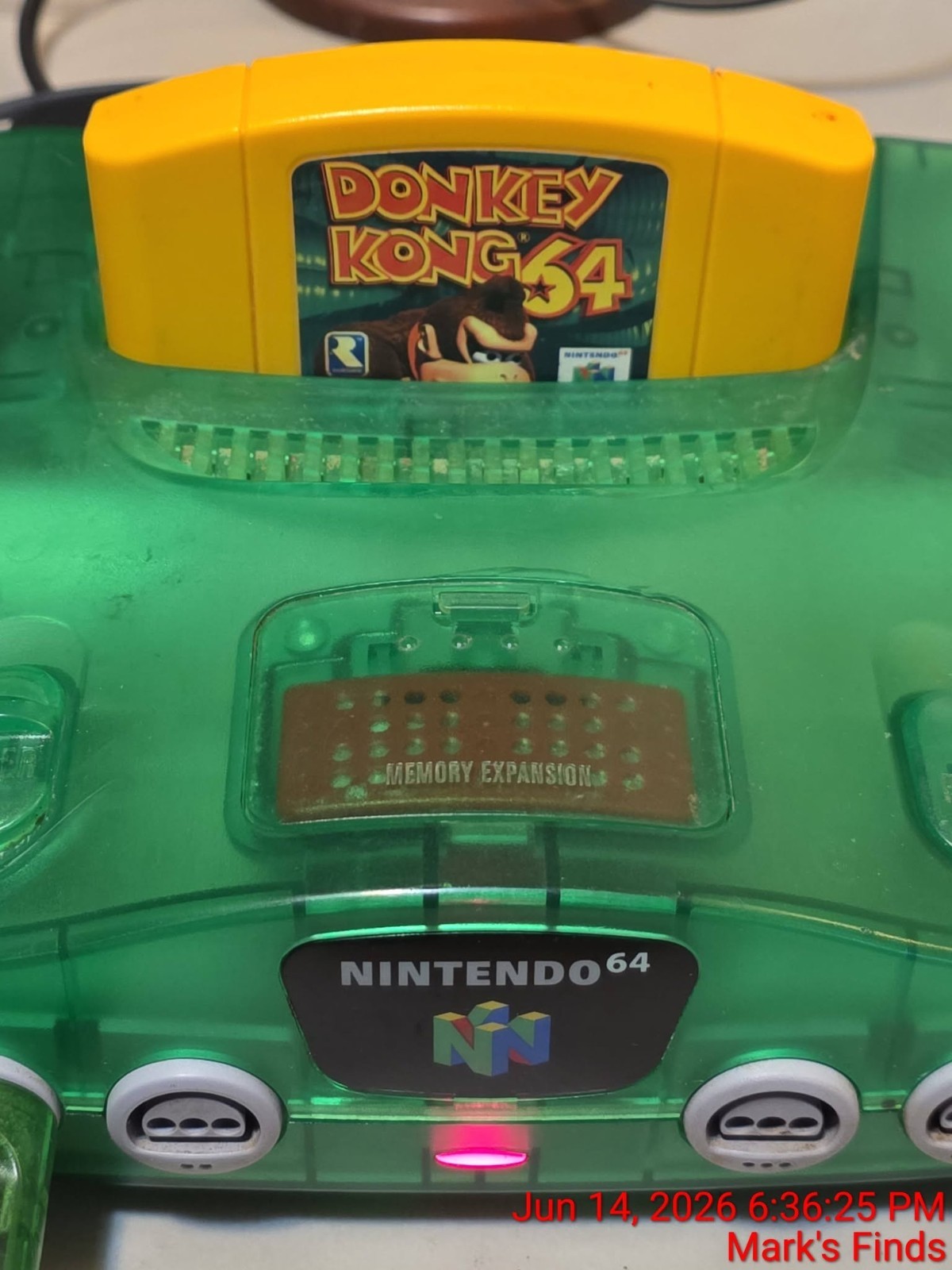 Nintendo 64 N64 Jungle Green Donkey Kong Console Bundle W/ Expansion Pak Tested