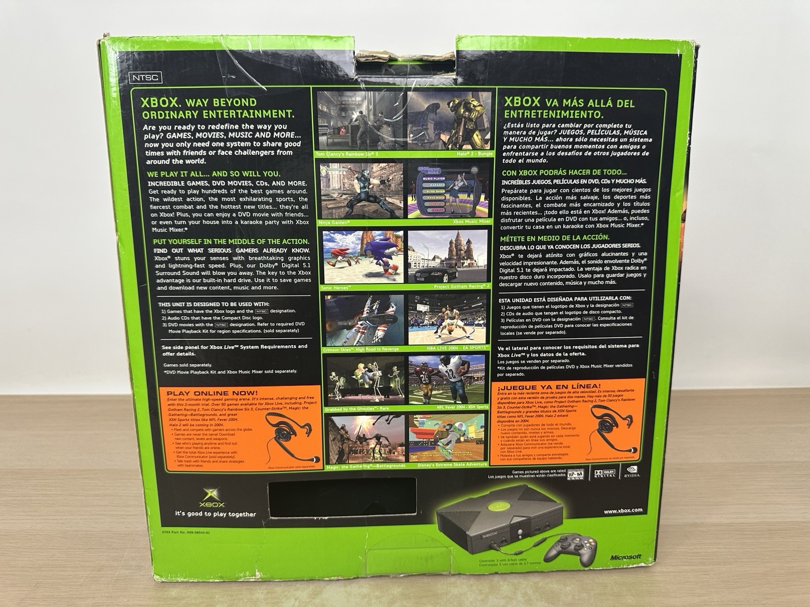 Microsoft Xbox Tetris/Star Wars Console Bundle w/ Original Box – No Game – READ!