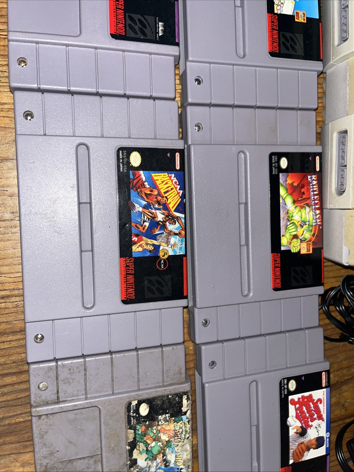 Super Nintendo SNES Console Video Game Bundle Lot of 10 Games – Tested Working