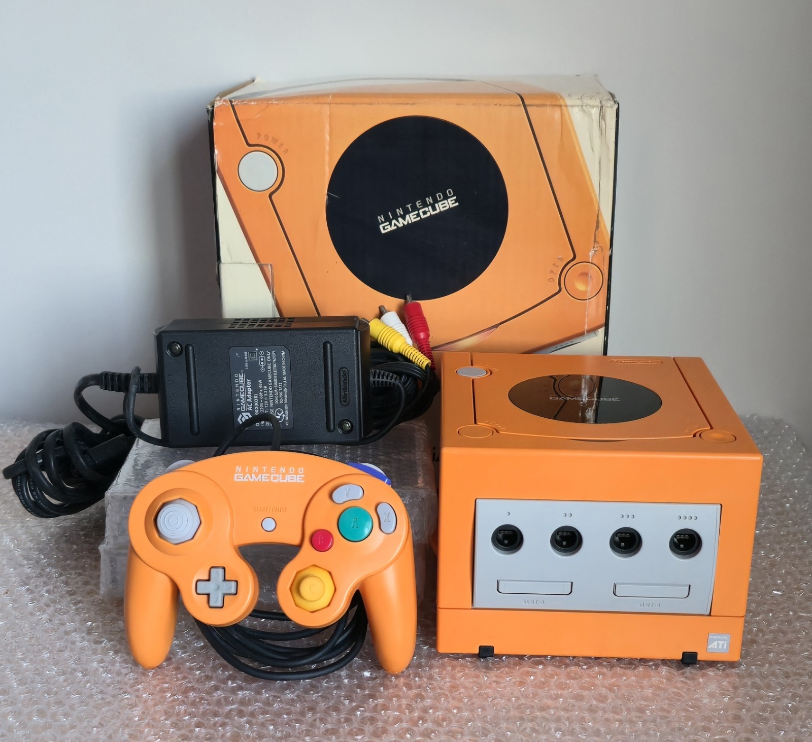 Korean Orange Nintendo Gamecube Console Boxed Rare Korea Version NGC