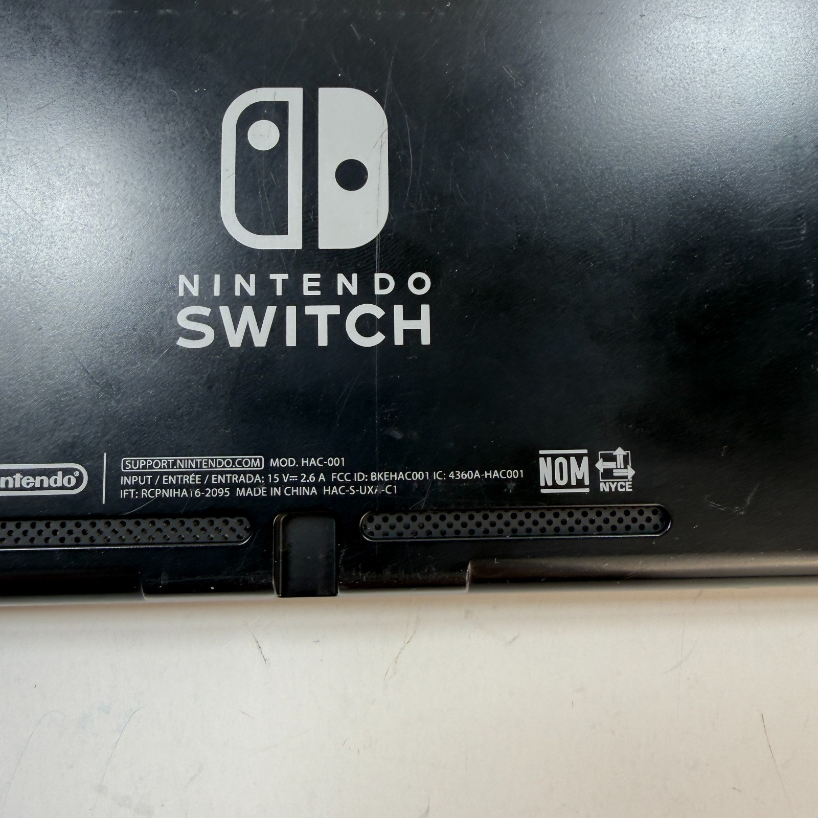 Nintendo Switch Console HAC-001(-01) Gray Black Joycons Charger Tested Working