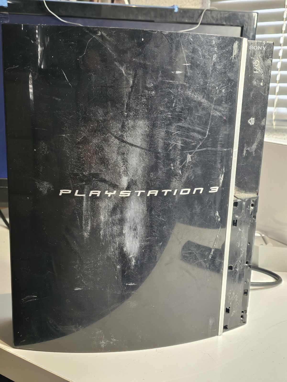 Original Fat PS3 CECHK01 80GB Console ONLY – Tested Working – Damaged Frame/Vent