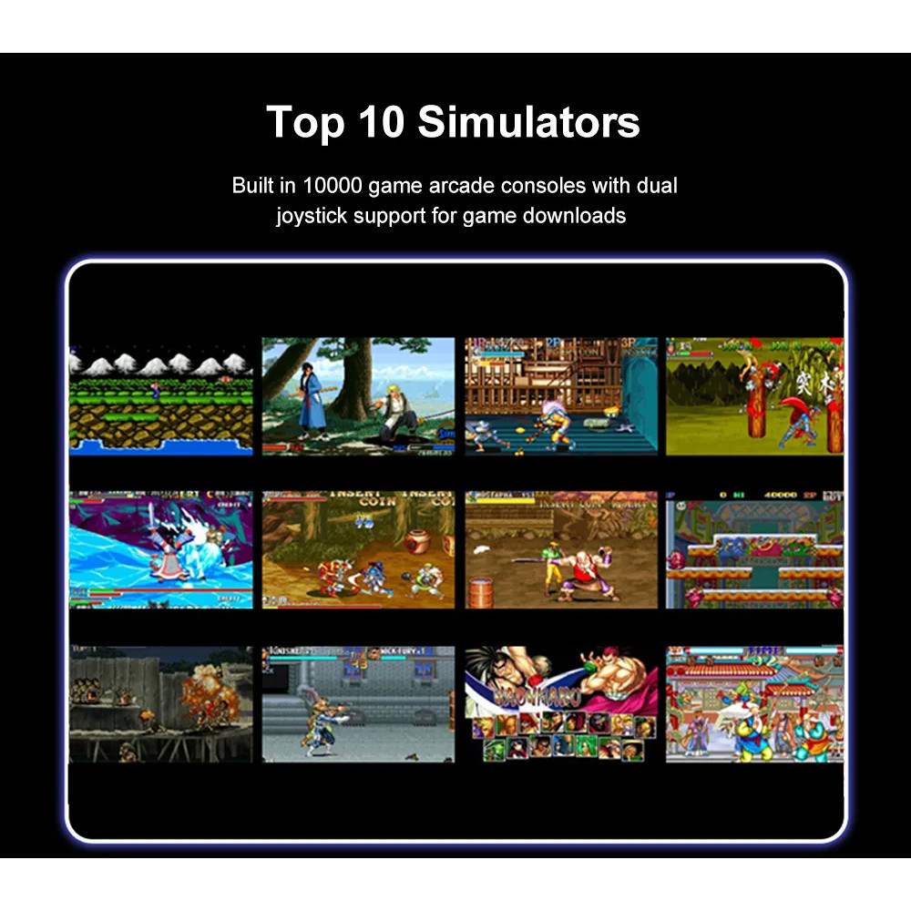 Retro Handheld Games Player X12 Plus Built-in 10000games Portable 7» e-book VX