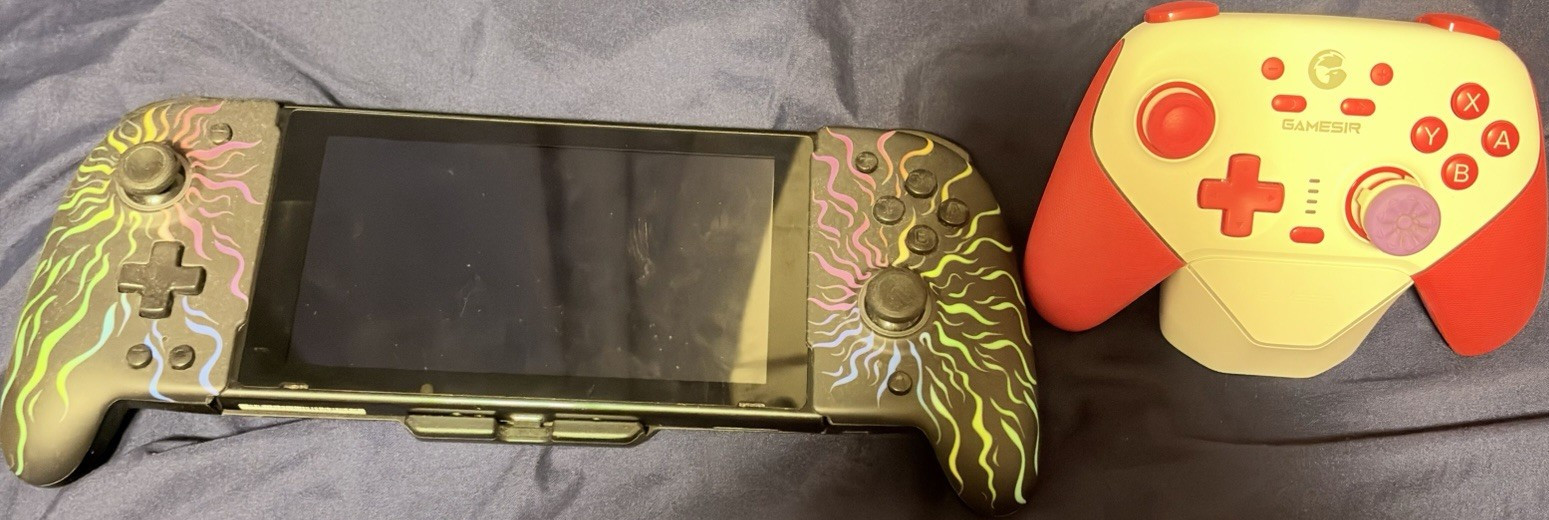 Nintendo Switch Console with Custom Joy-Con (Multi-Color) & GameSir Controller