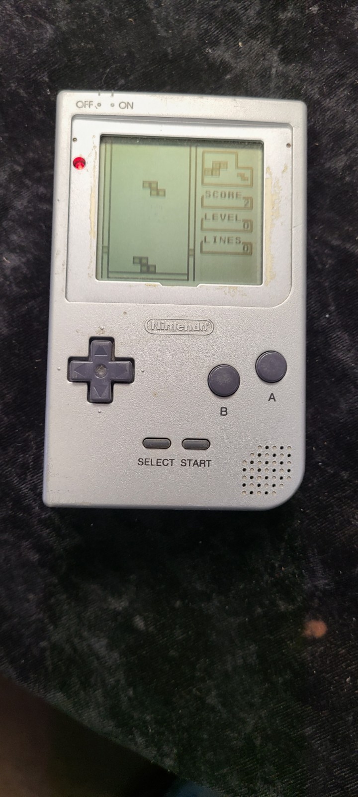 Vintage Silver Nintendo Gameboy MGB-001 With Tetris Plus Game Tested Working