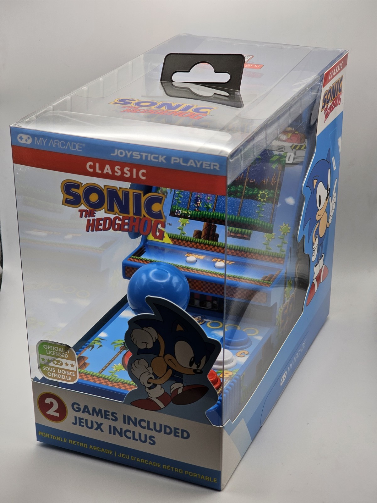 Sonic The Hedgehog Joystick Player Sonic Sega Classic Arcade 3.5″ 2 Games