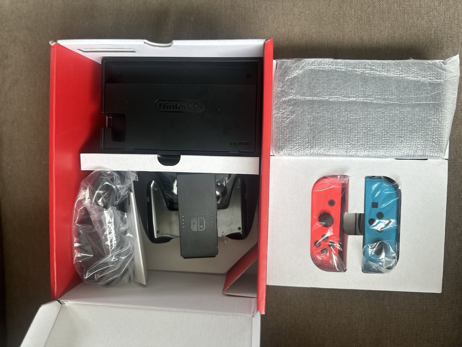 Nintendo Switch Console Black with Neon Blue & Red Joy-Con, Wi-Fi, HDMI, USB-C