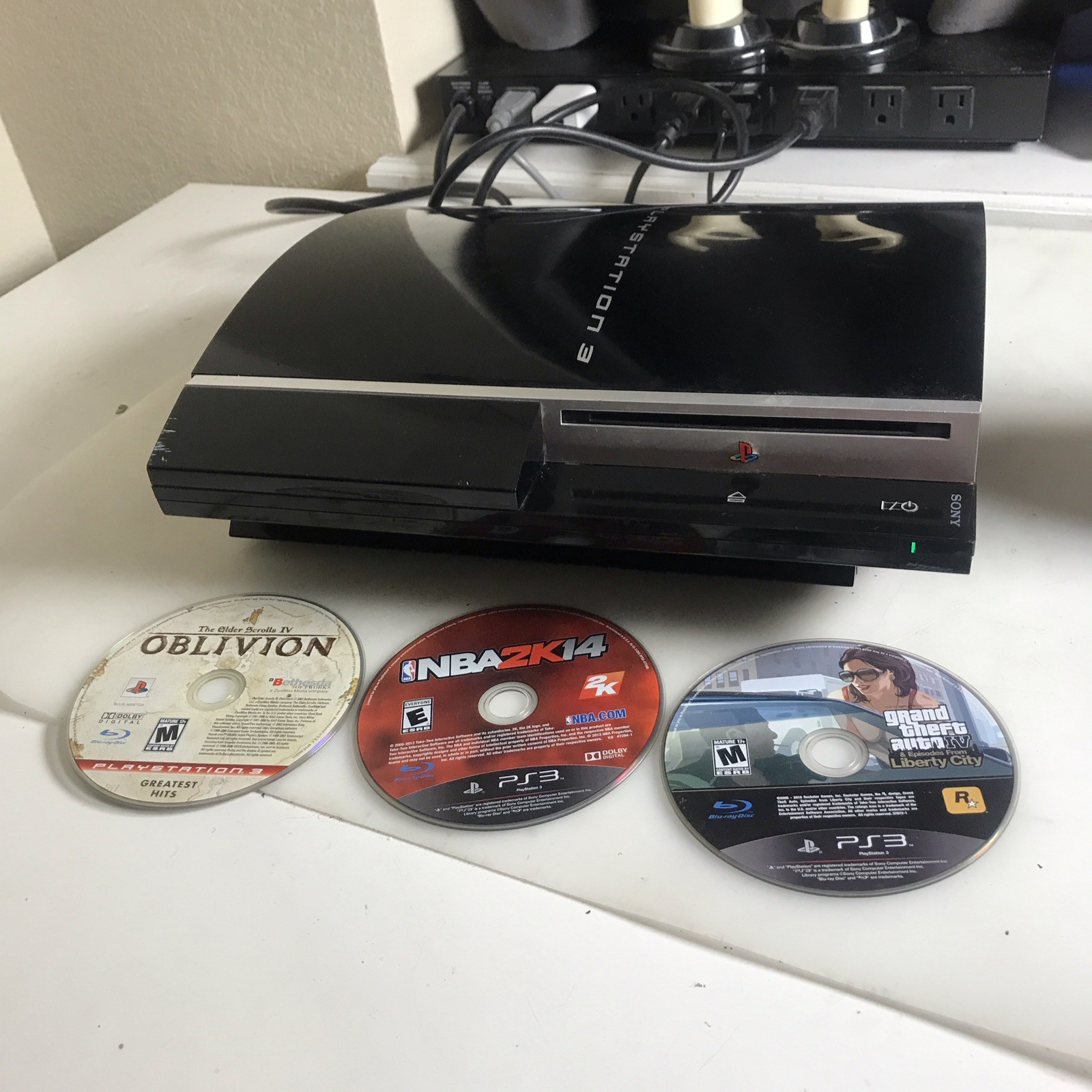 Sony PlayStation 3 Fat PS3 40GB Black Console Gaming System CECHH01