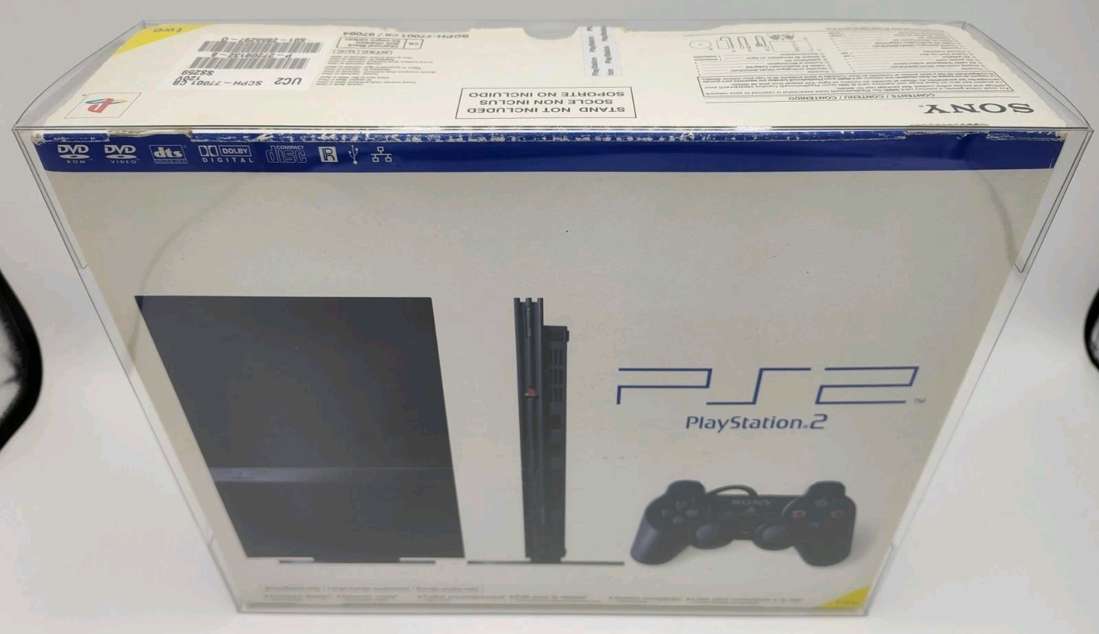 Sony Playstation 2 Console Slim SCPH-77001 Box ONLY + Cardboard + Case Protector