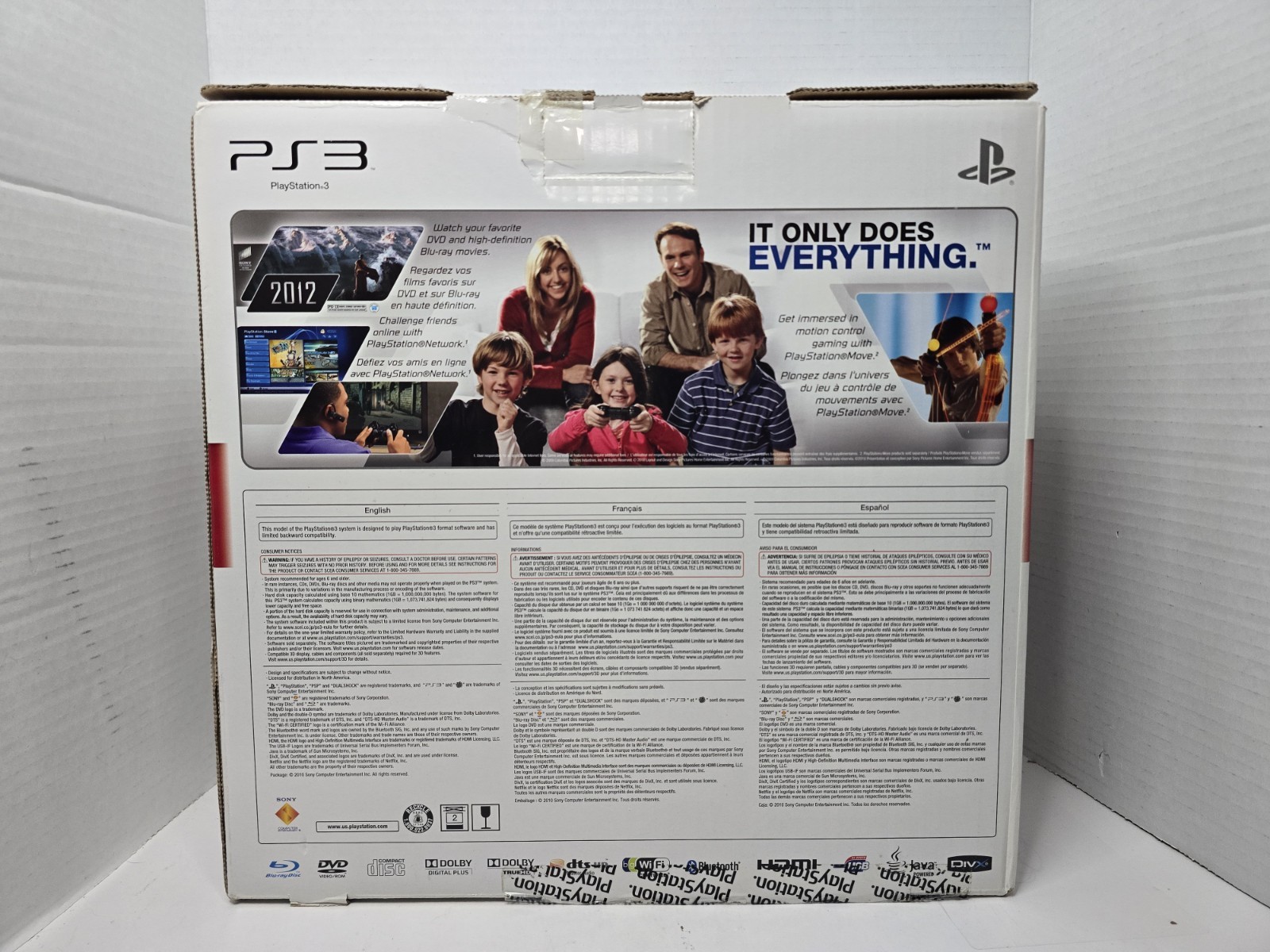Sony PlayStation 3 PS3 Slim CECH-2501A 160GB Console w/ OEM DualShock 3 FW 4.66