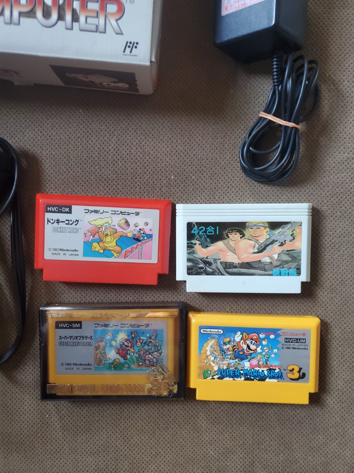 New Famicom Console AV NES HVC-101 Super mario bros Japan Box Manual 4 games
