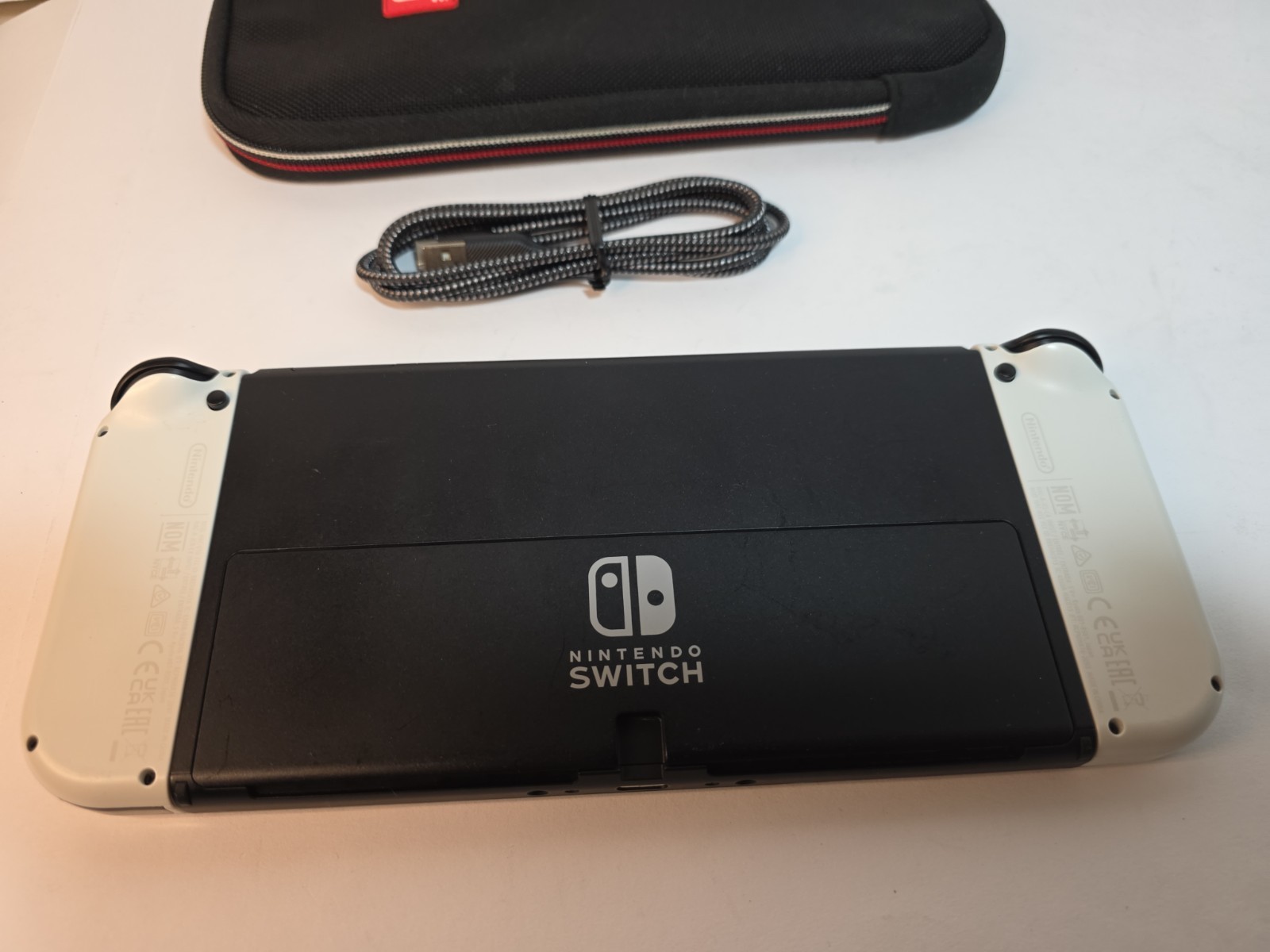 Nintendo Switch OLED Model Handheld Gaming Console White Black USB-C