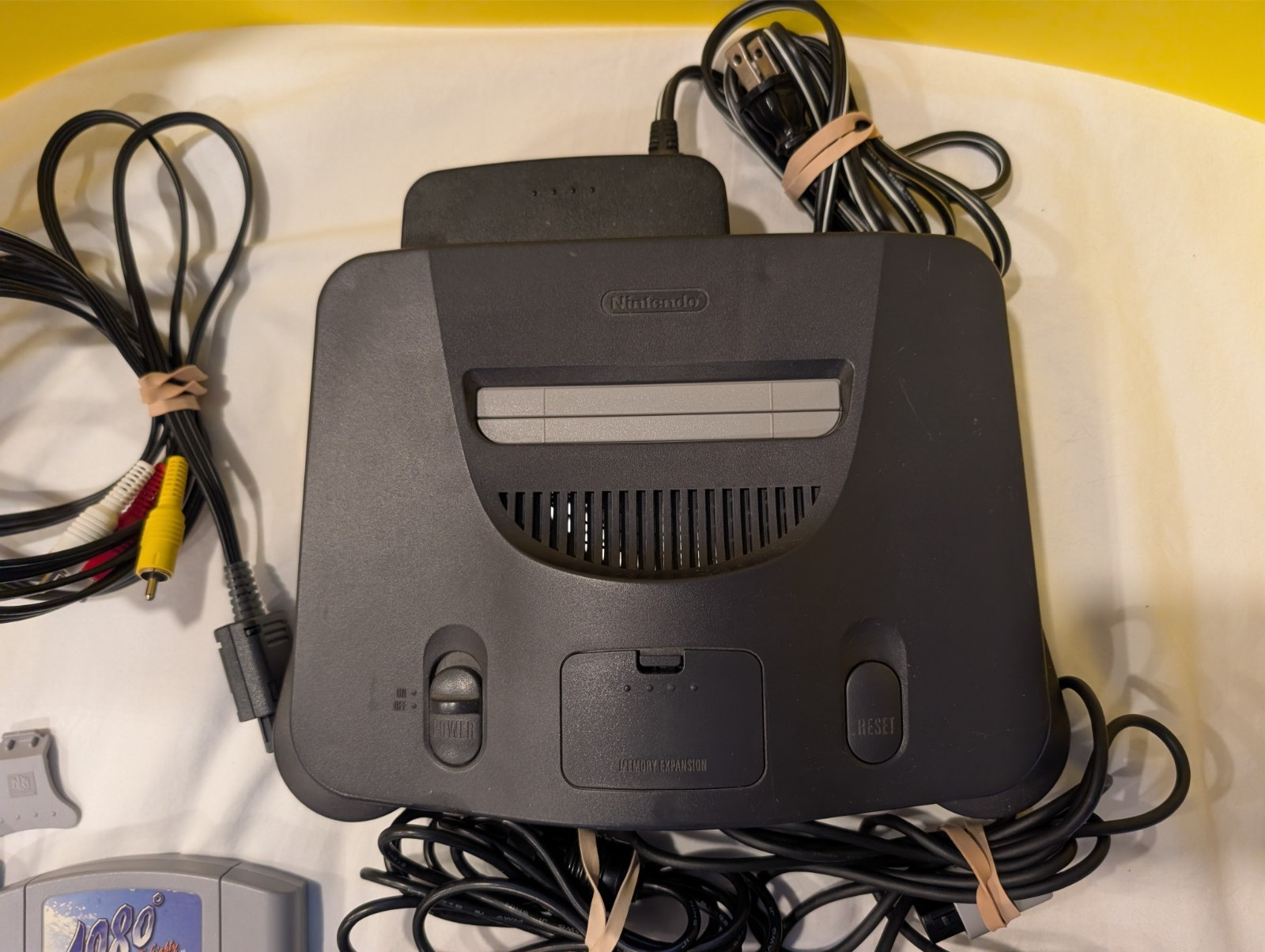Nintendo 64 N64 Console w Memory Expander Games 4 Controllers Rumble Pak TESTED