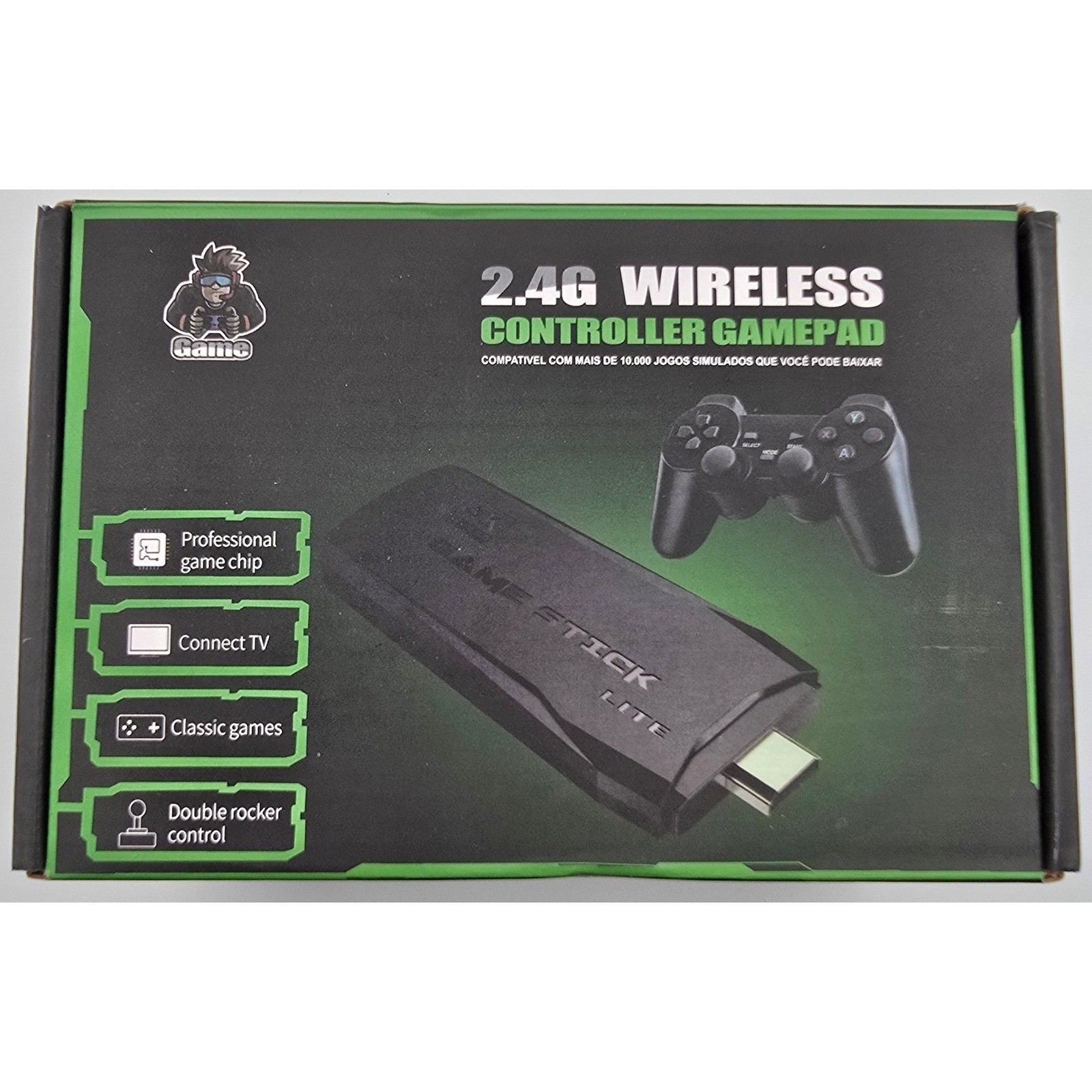 4K Game Stick Lite HDMI Console 2 Wireless Controllers 10K Games Plug Play