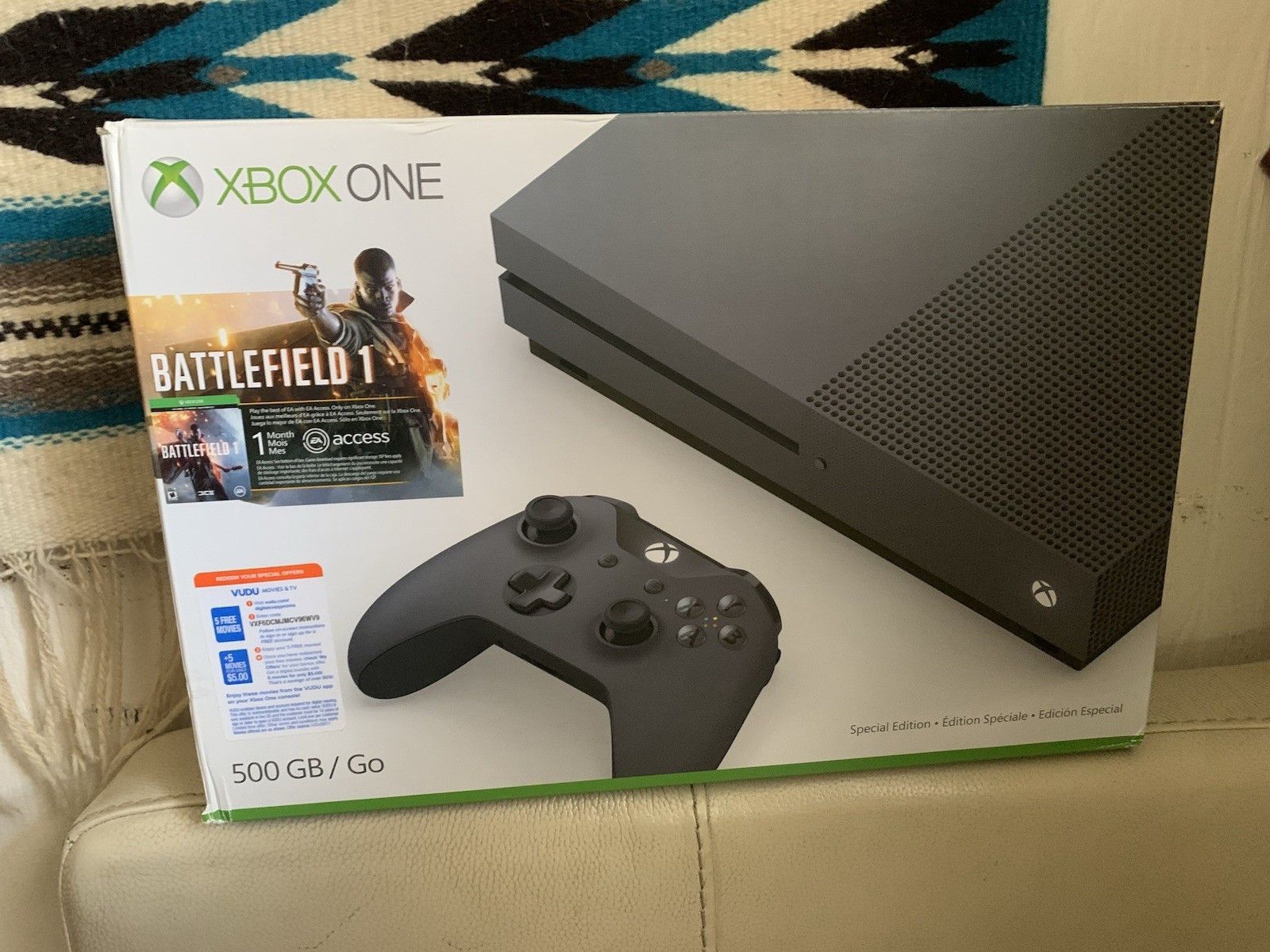 Microsoft Xbox One S Battlefield 1: Storm Gray Special Edition Bundle 500GB Gray
