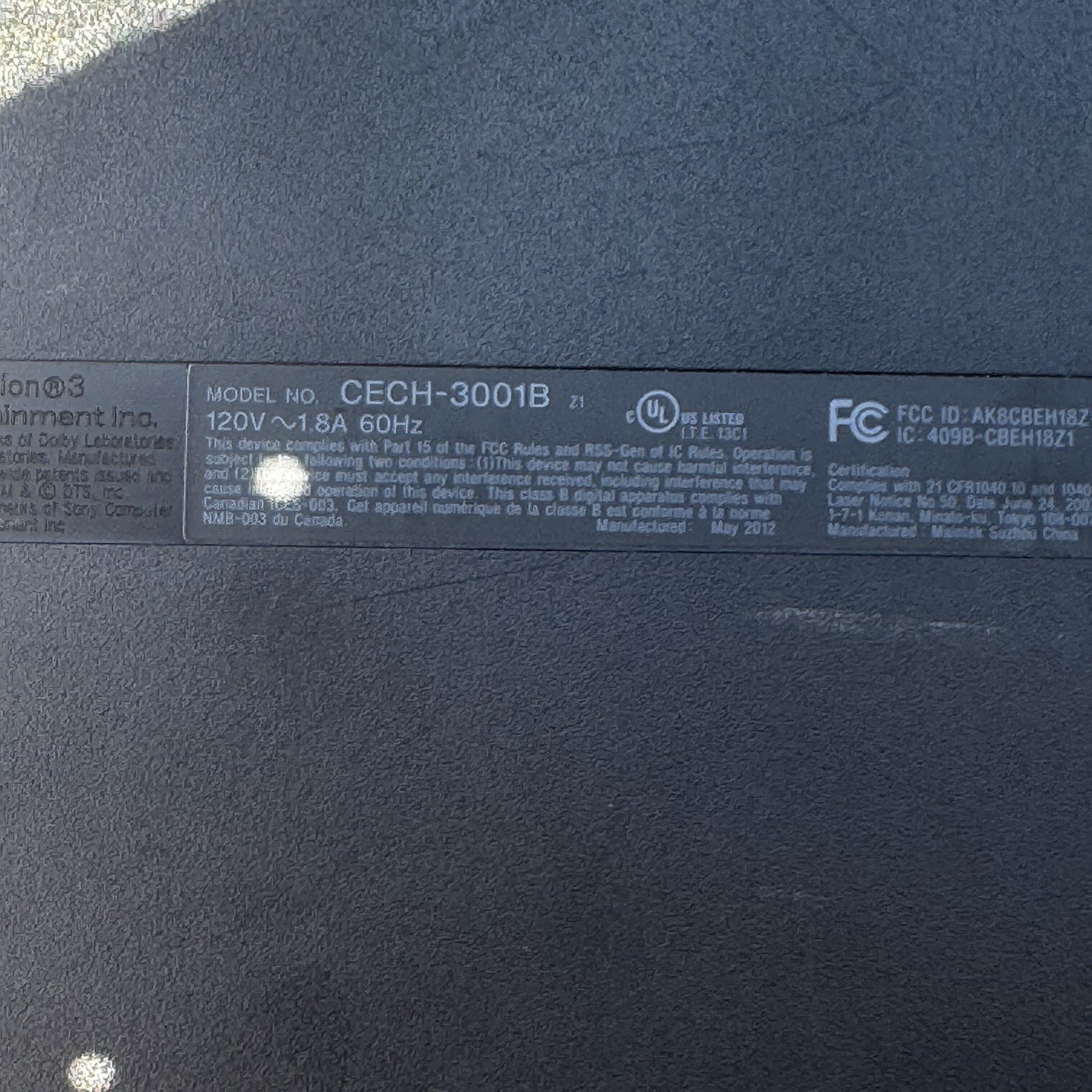 Sony PS3 Slim 320GB CECH-3001B Tested OEM Camo Controller & Cables