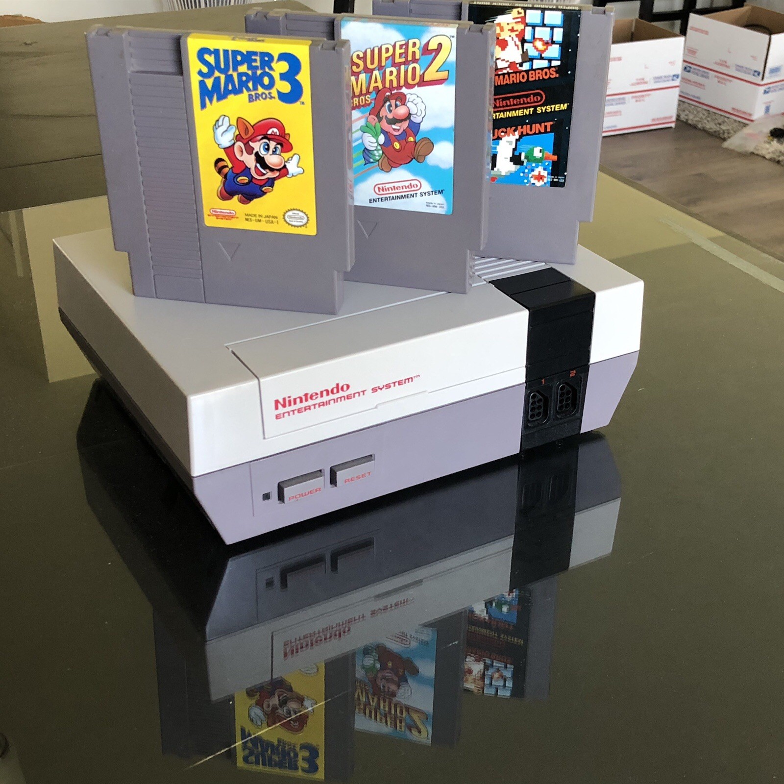 NINTENDO NES Console System Bundle Games Super Mario 1 2 3 SHIPS SAME DAY