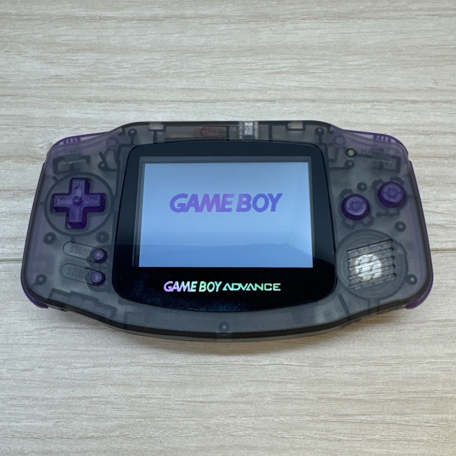 Nintendo Game Boy Advance Custom IPS V3 Backlit 720×480 Clear Black Purple