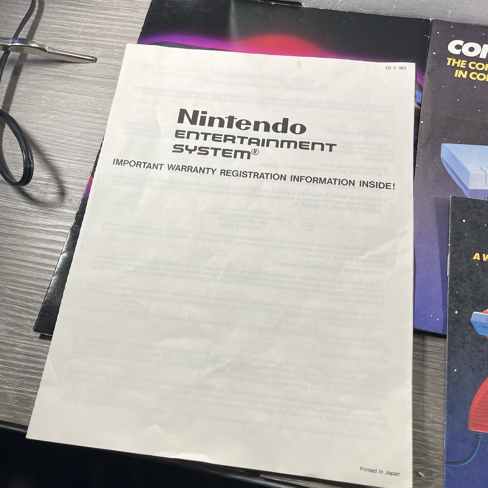 Nintendo NES Action Set Complete In Box Inserts Mario/Duck Hunt Tested