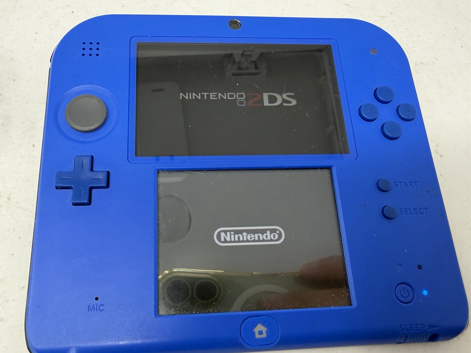 Nintendo 2DS Blue Black With Stylus & Charger Tested Working